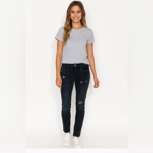 Blank NYC Black Distressed Jeans Size 26